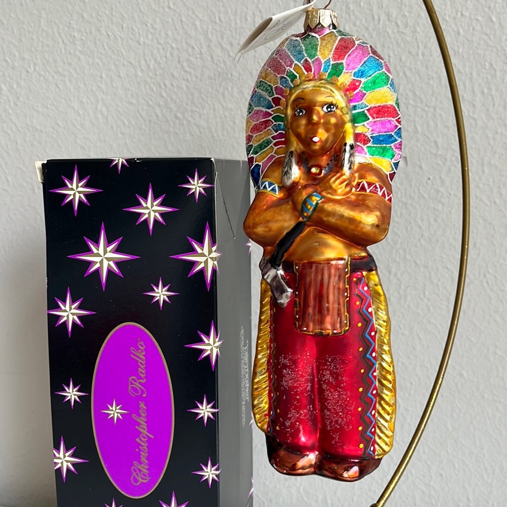 Radko Me Big Chief Ornament apx 8 inches